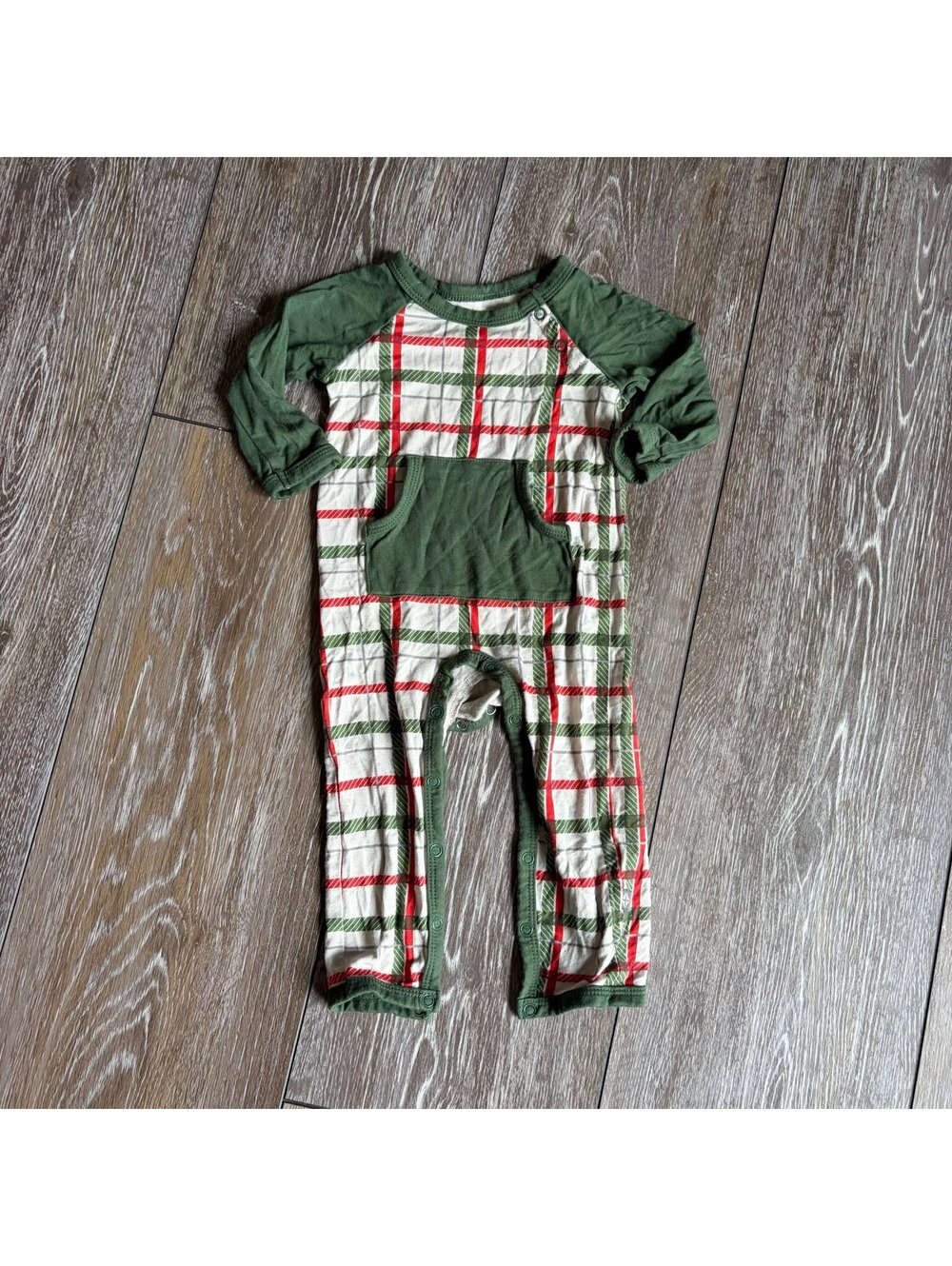 Kyte Bamboo Christmas Plaid Romper